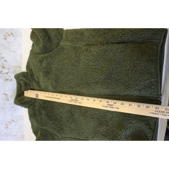 Uniqlo Sweater XXS Forest Green Sherpa like 100% polyester (9) - Picture 8 of 8